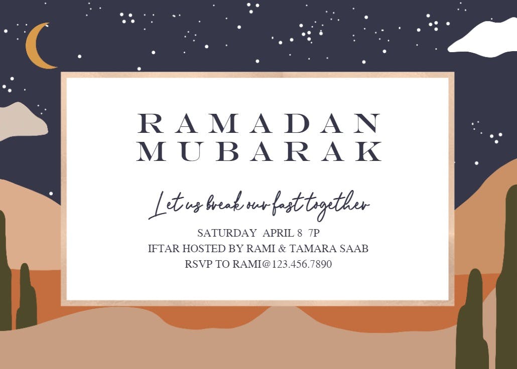 Crescent scape - ramadan invitation