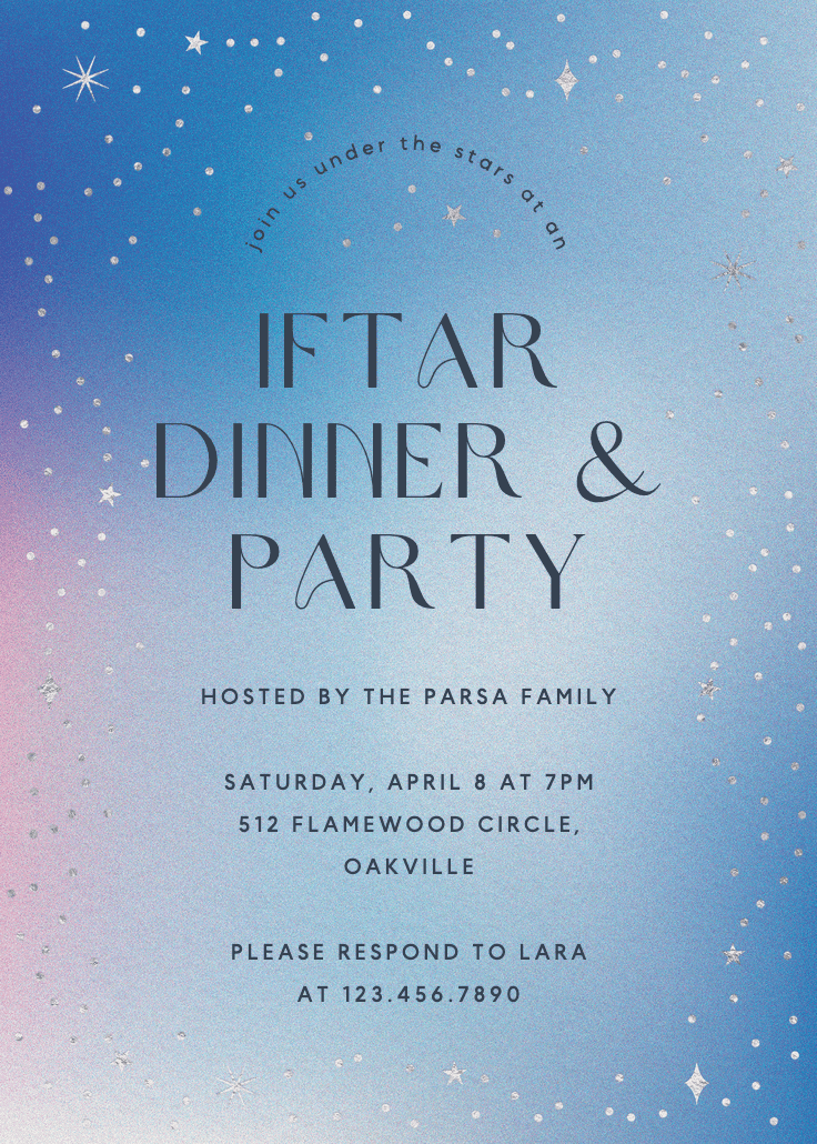 Dreamy night - ramadan invitation