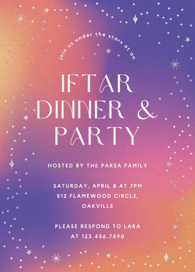 Dreamy night - ramadan invitation