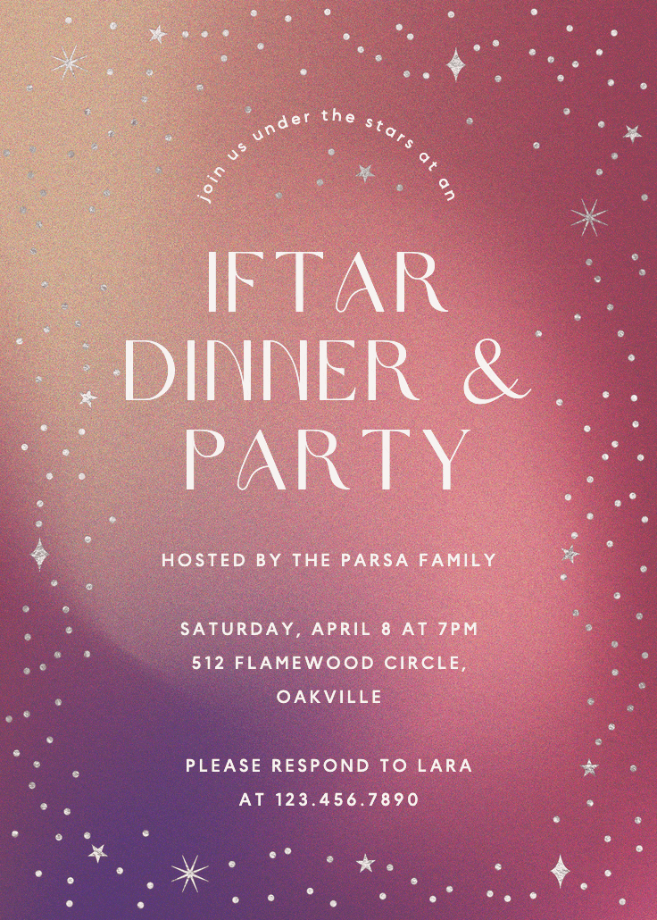 Dreamy night - ramadan invitation