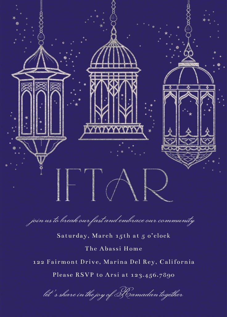 Evening lanterns - ramadan invitation