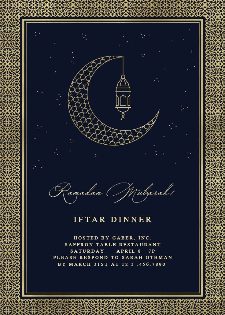 Gathered celebration - ramadan invitation