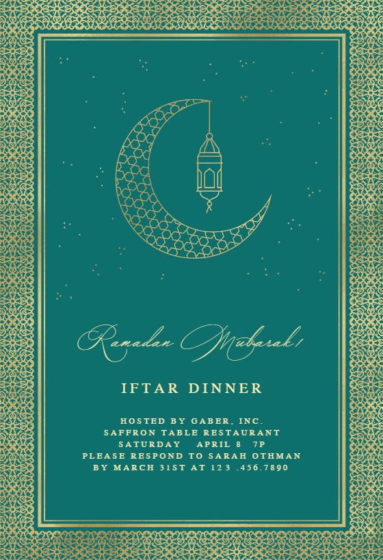 Gathered celebration - ramadan invitation