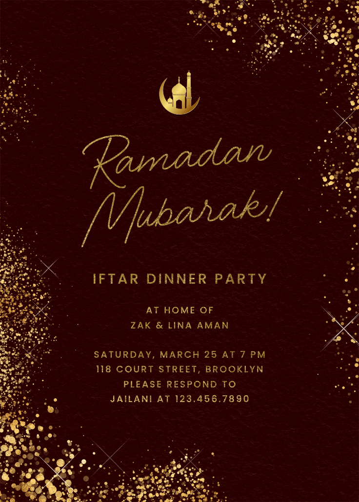 Glitter mist - ramadan invitation