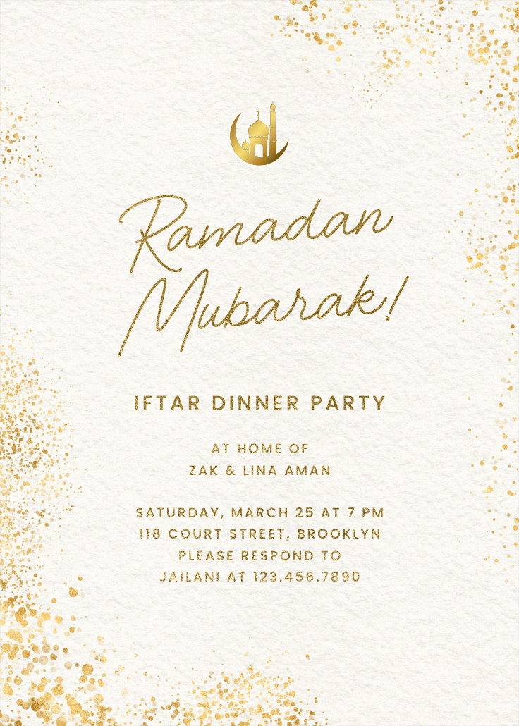 Glitter mist - invitación de ramadán