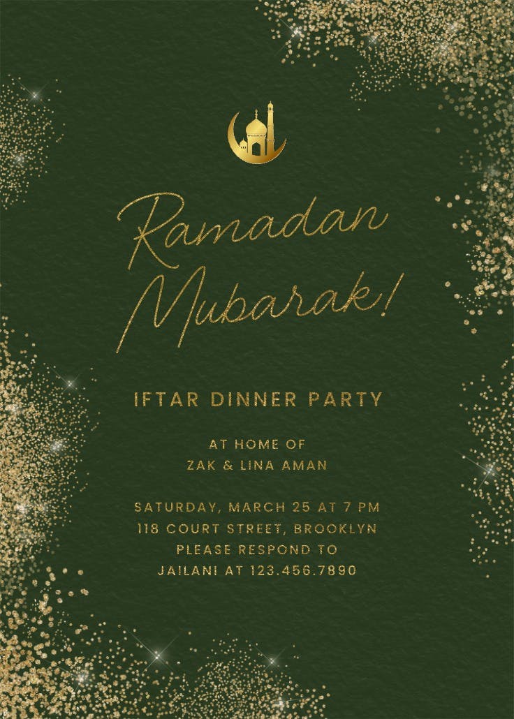 Glitter mist - ramadan invitation