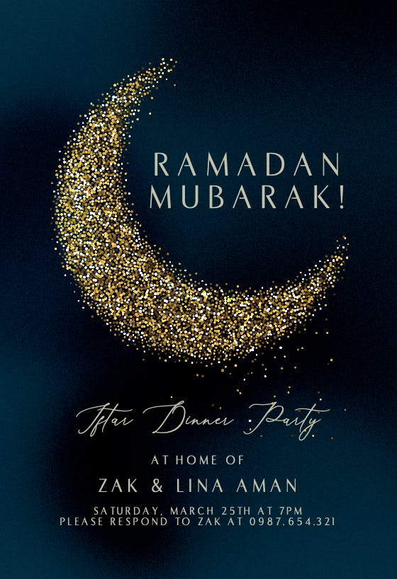 Gold moon -  invitación de ramadán