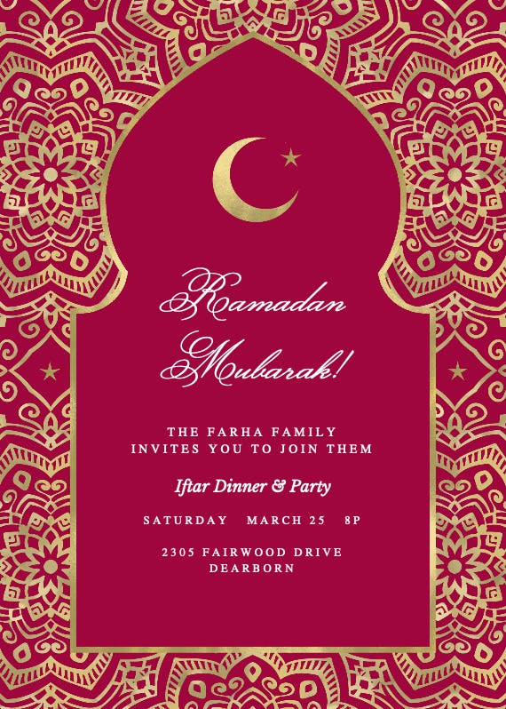 Keeping tradition -  invitación de ramadán