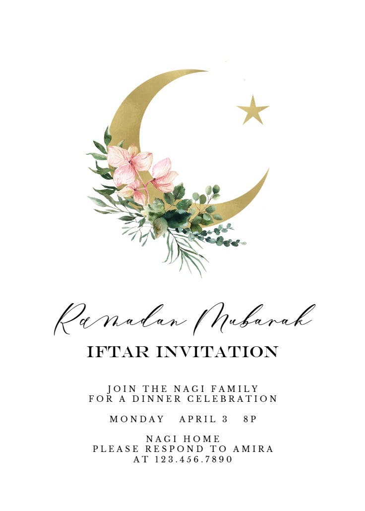 Meaningful meal - ramadan invitation