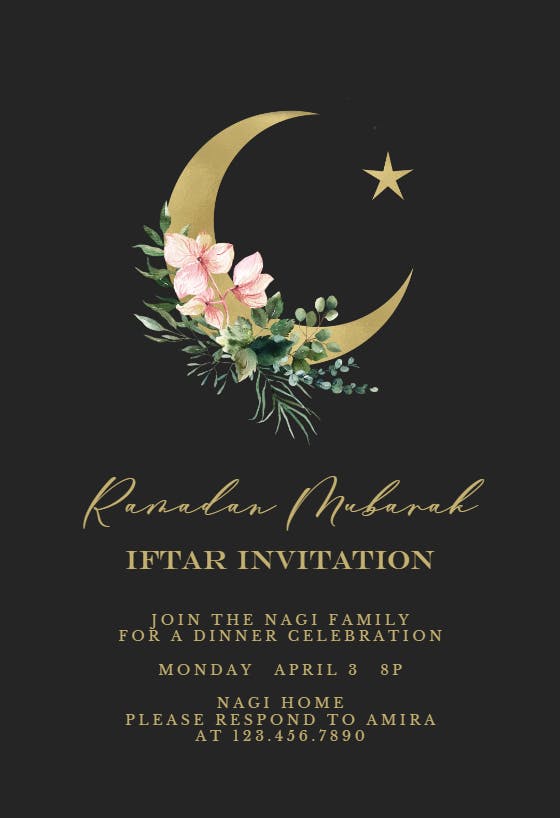 Meaningful meal - holidays invitation