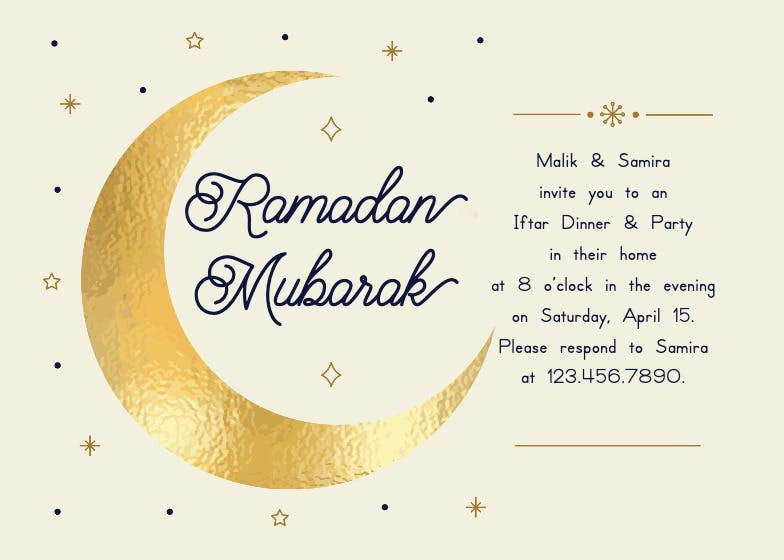 Moonlight shimmer - ramadan invitation