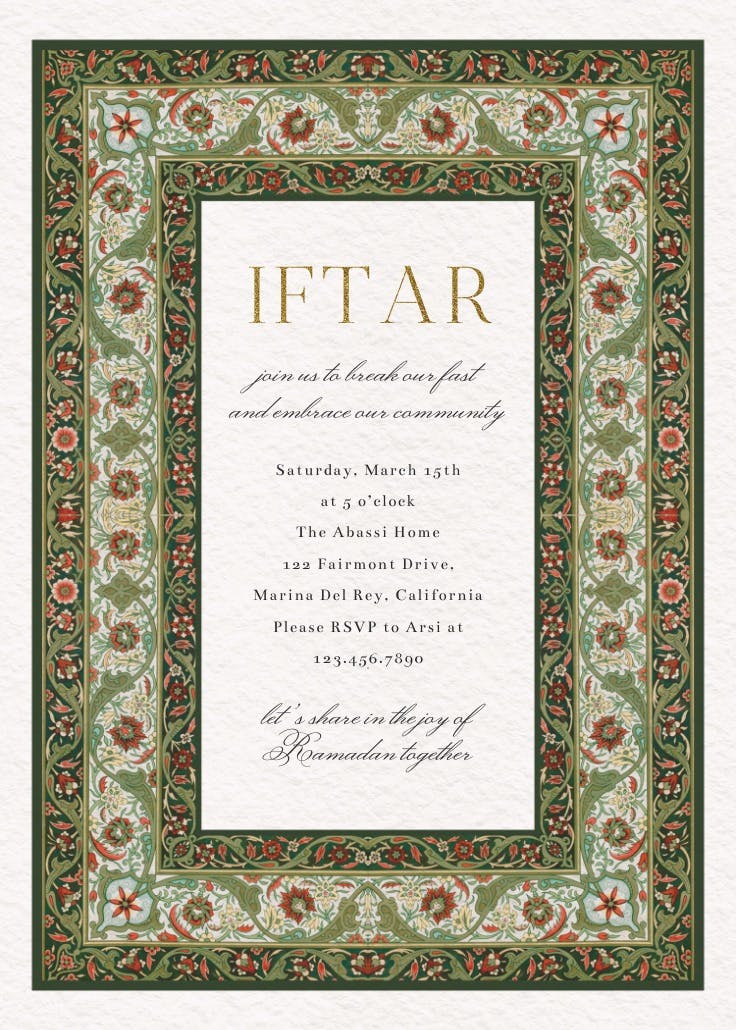 Moroccan zelige - invitación de ramadán