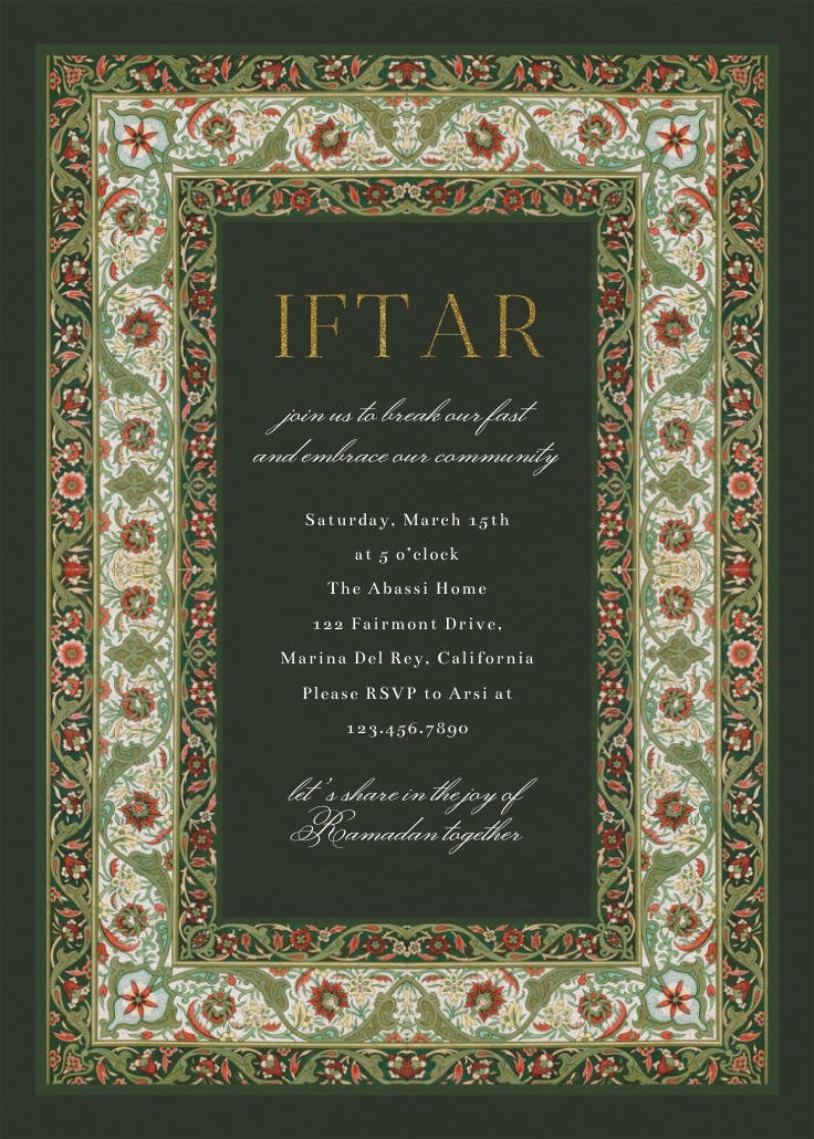 Moroccan zelige - invitación de ramadán