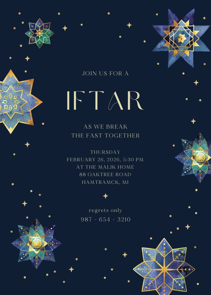 Noor night - invitación de ramadán