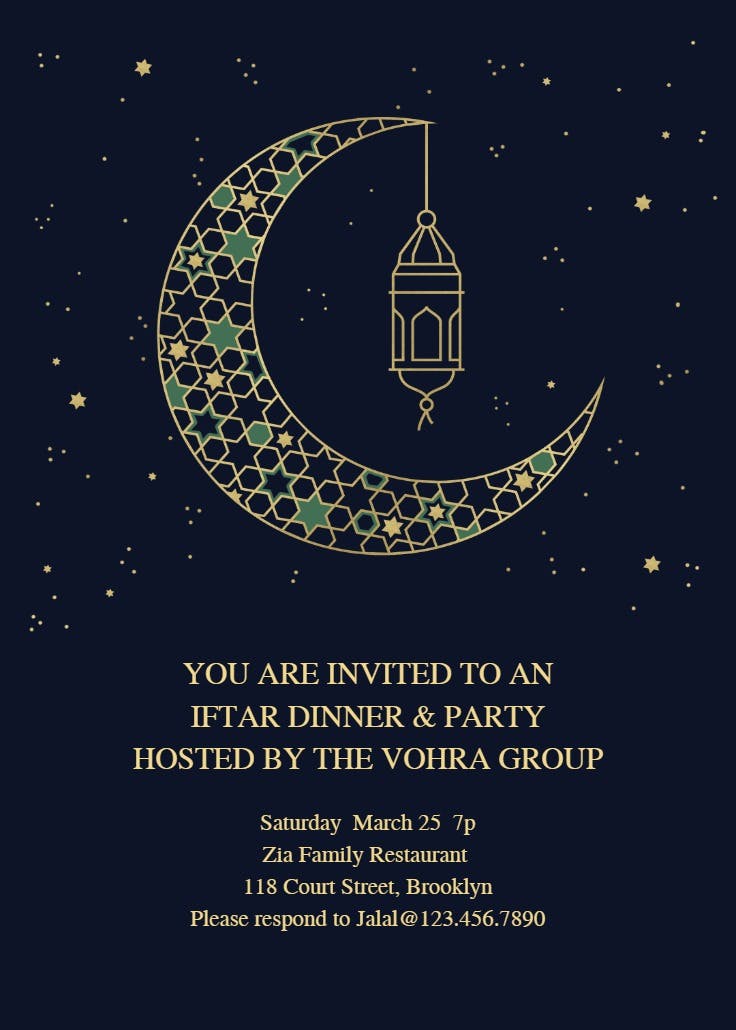 Star moon - ramadan invitation