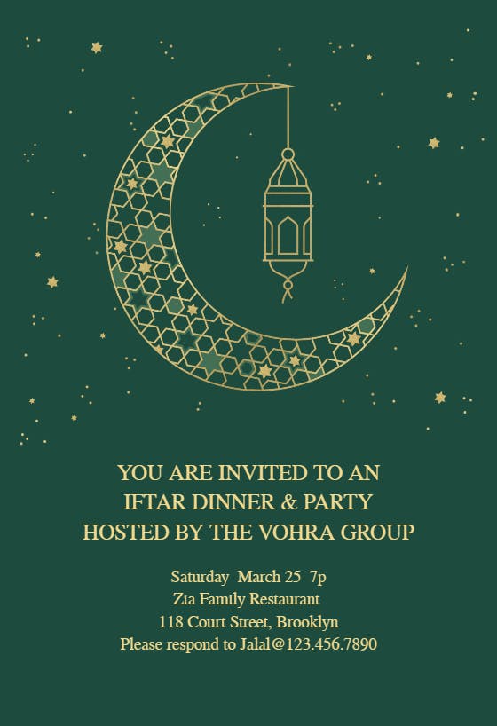 Star moon - ramadan invitation