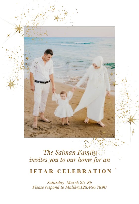 Star sparks - ramadan invitation