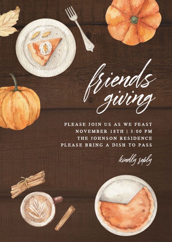 Autumn table - thanksgiving invitation