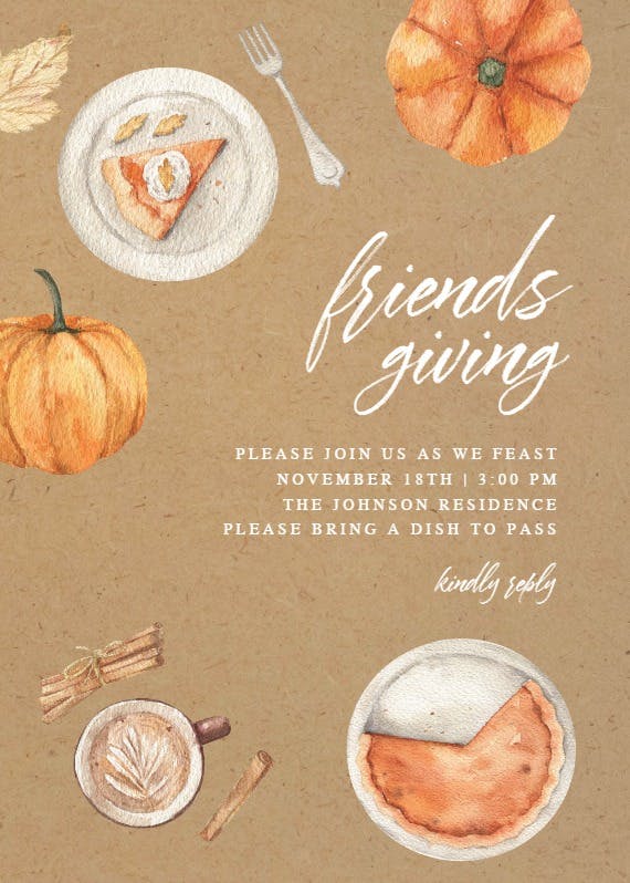 Autumn table - party invitation