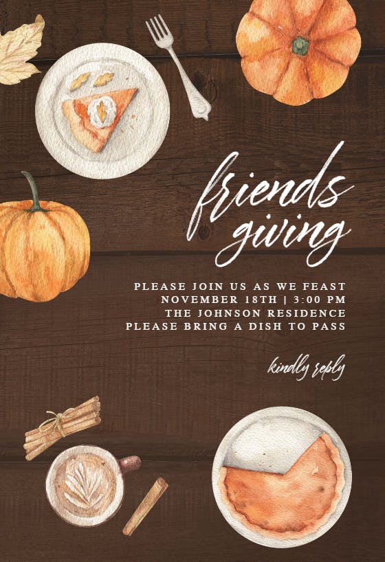 Autumn table - party invitation