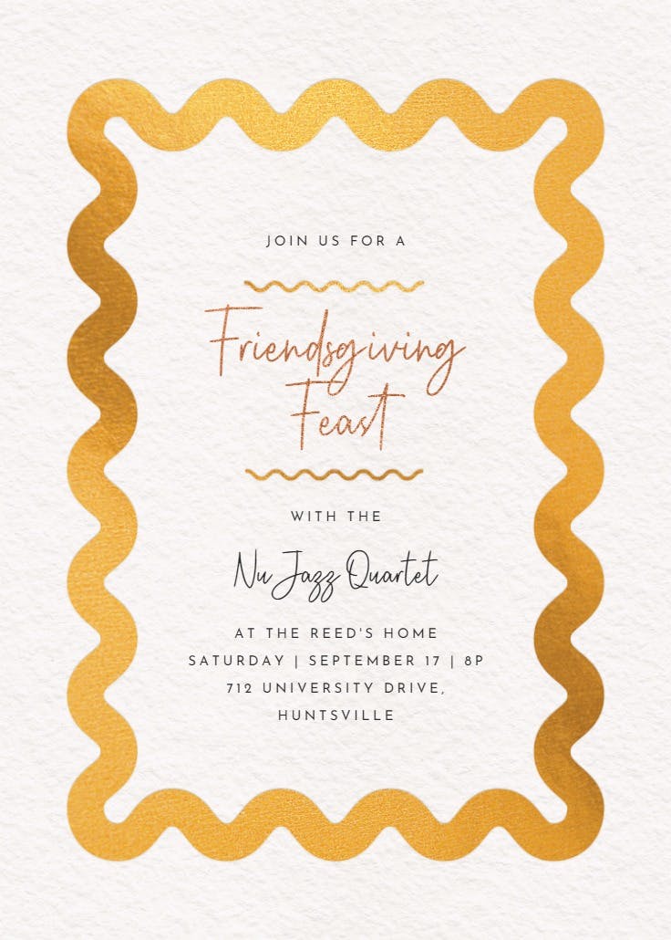 Billowing border - thanksgiving invitation