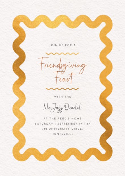 Billowing border - thanksgiving invitation