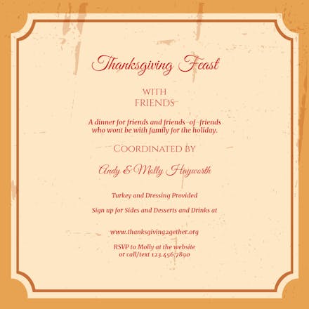 Distressed Neutrals - Invitación De Acción De Gracias