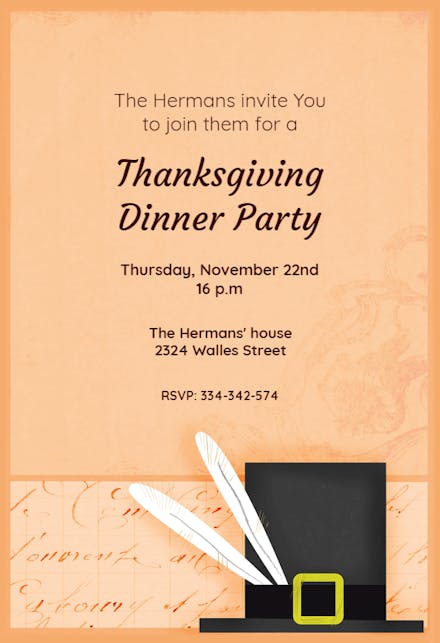 Fall Autumn Party - Invitación De Acción De Gracias