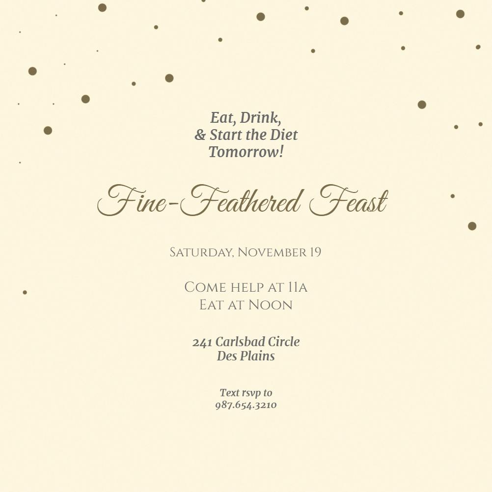 Foliage frame - thanksgiving invitation
