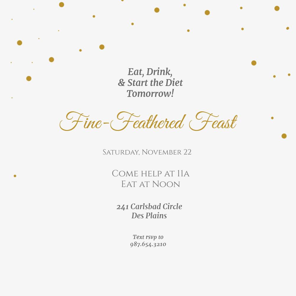Foliage frame - thanksgiving invitation