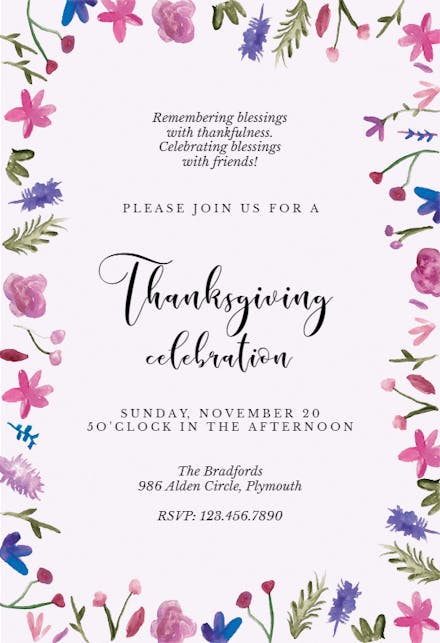 Gather Gratitude - Thanksgiving Invitation