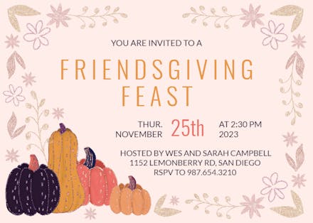 Glitter feast - Party Invitation