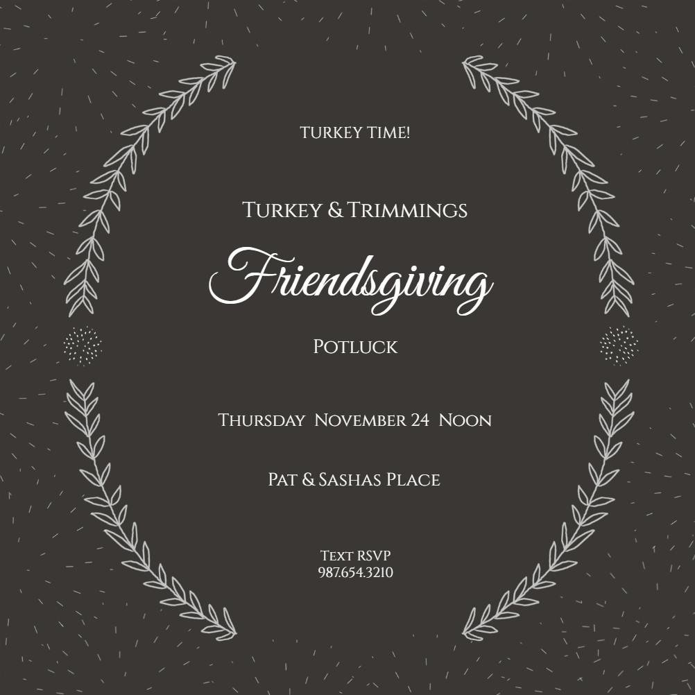 Minimalist modern - thanksgiving invitation