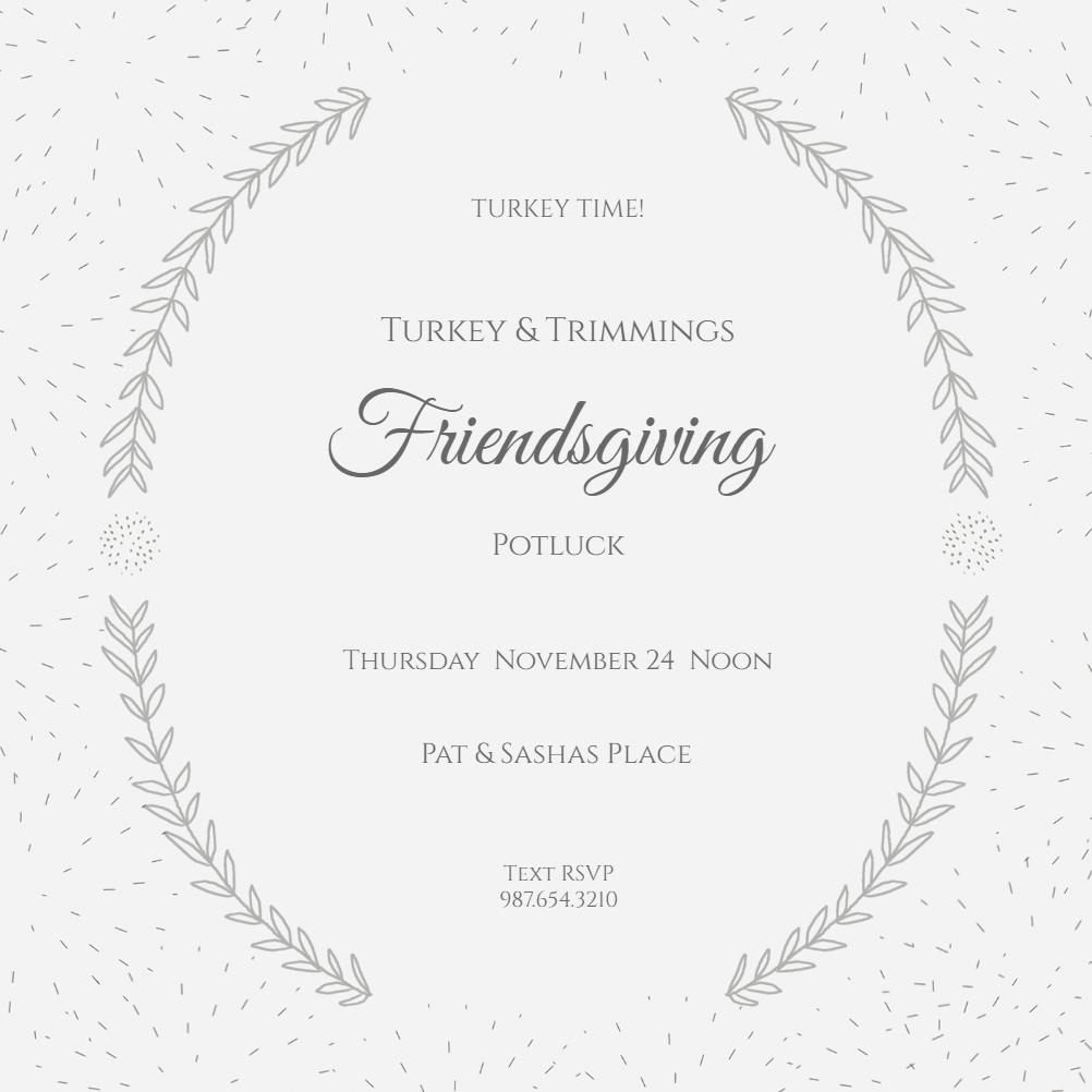 Minimalist modern - thanksgiving invitation