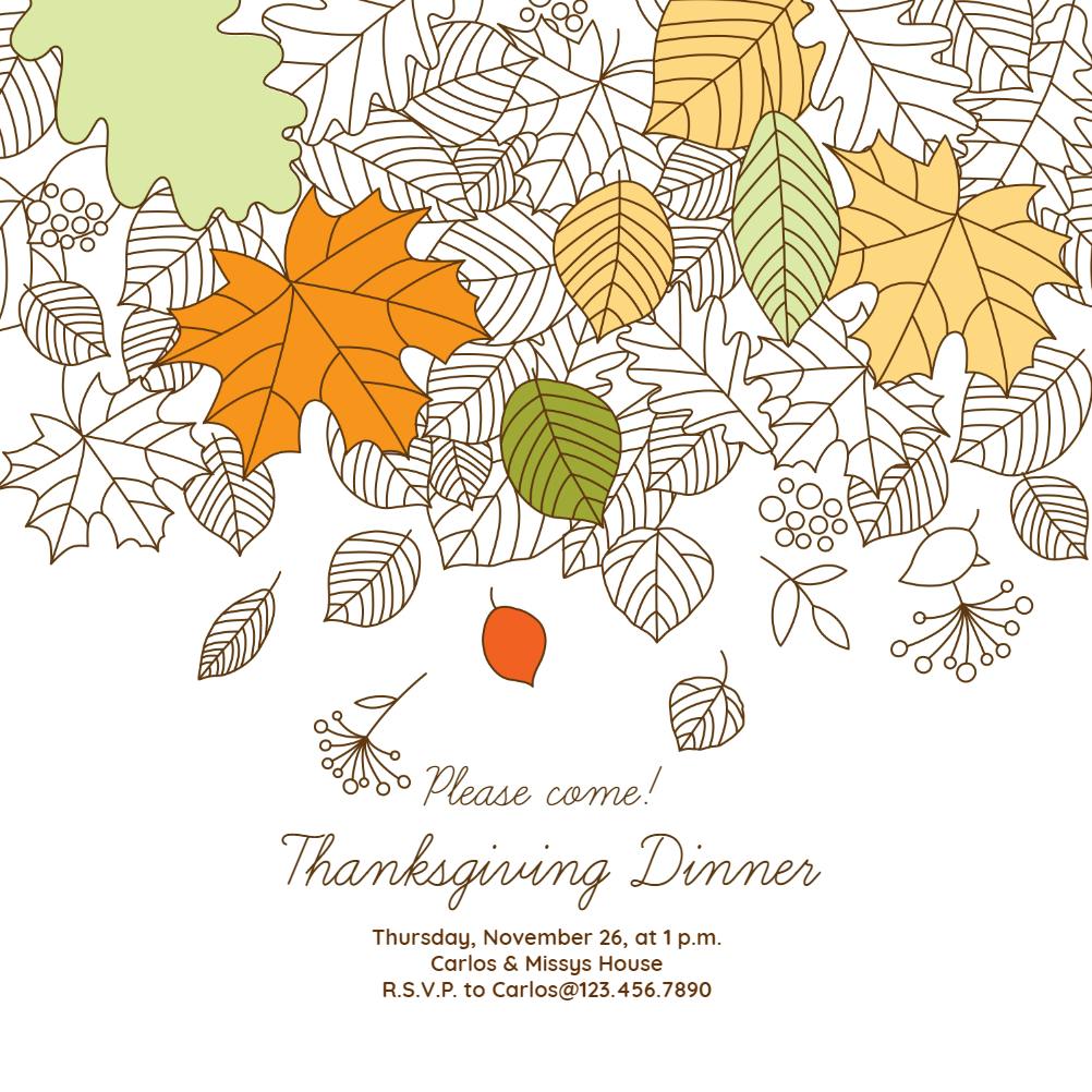 Simply autumn - thanksgiving invitation