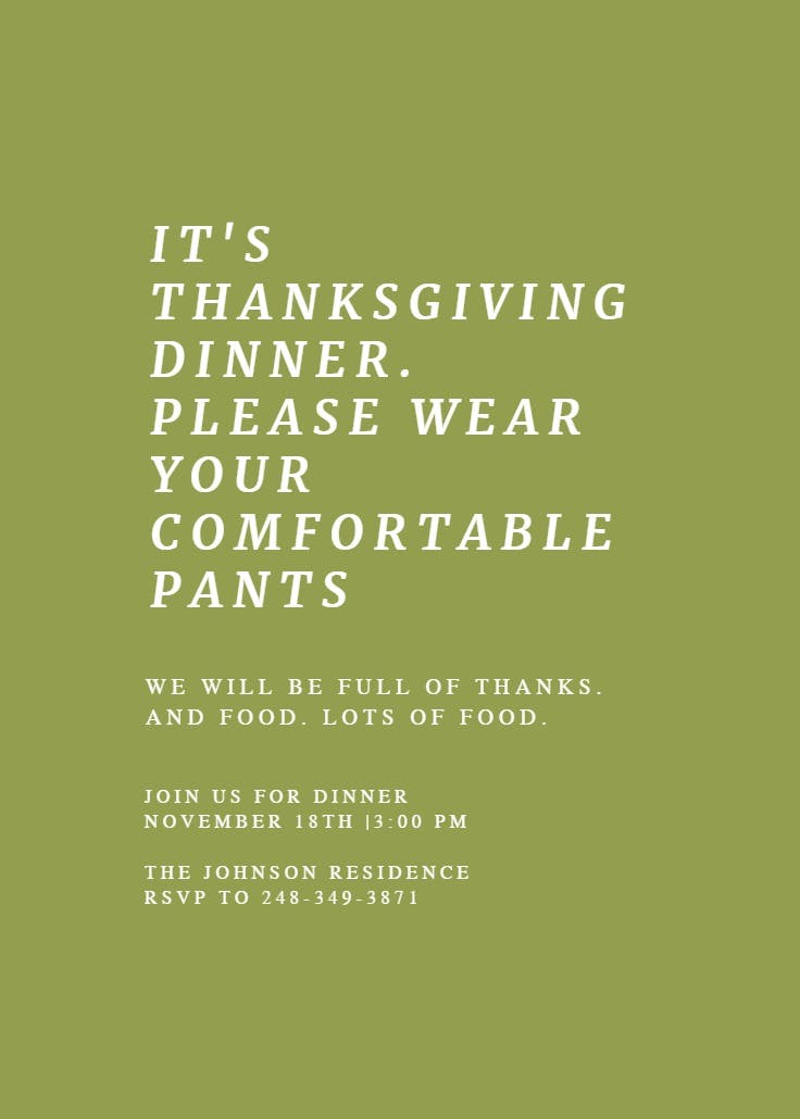 Thankfull typo - thanksgiving invitation