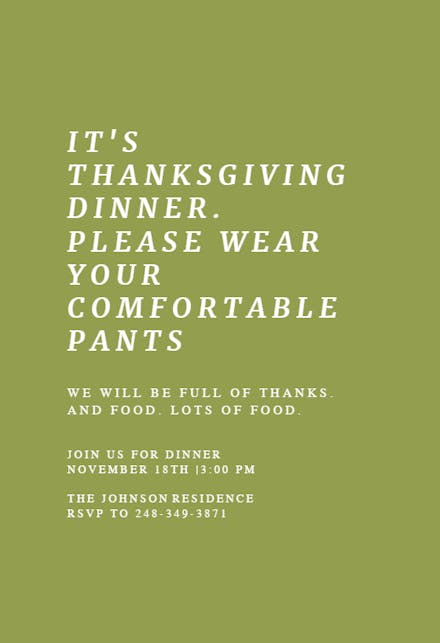 thankFULL typo - Thanksgiving Invitation