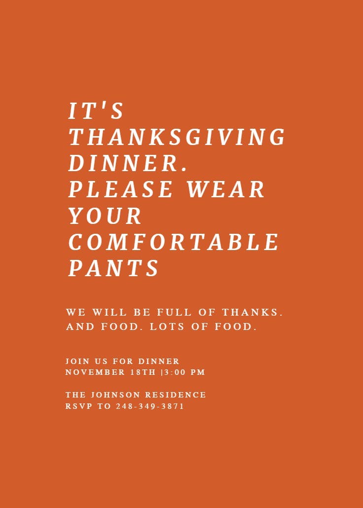 Thankfull typo - thanksgiving invitation