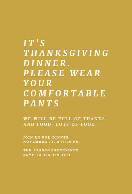 thankFULL typo - Thanksgiving Invitation