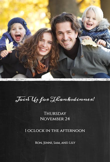 Thanksdinner - Invitación De Acción De Gracias