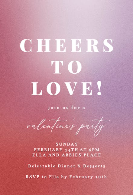 Aesthetic Gradient - Valentine's Day Invitation