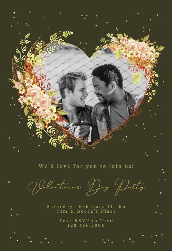 Celebrating love - valentine's day invitation