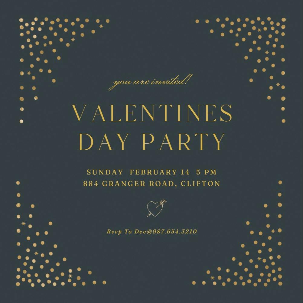 Center stage - valentine's day invitation