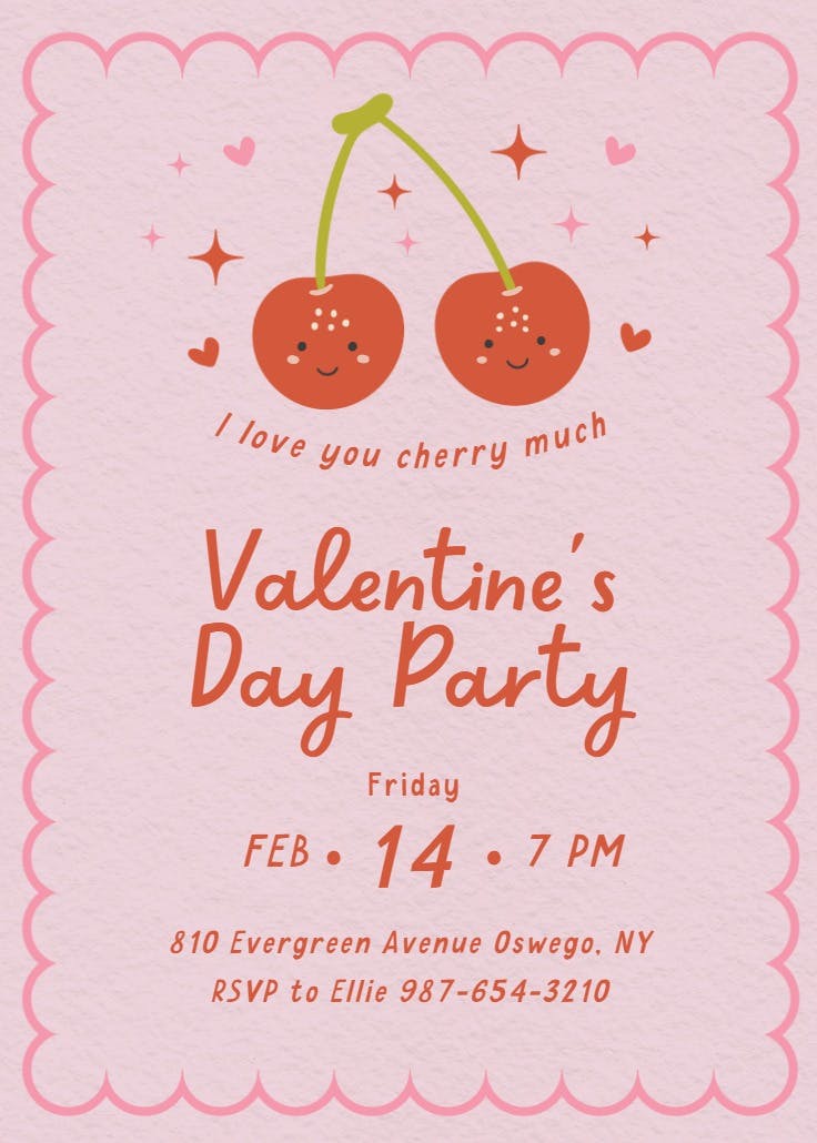 Cherry sweet - invitación para san valentín
