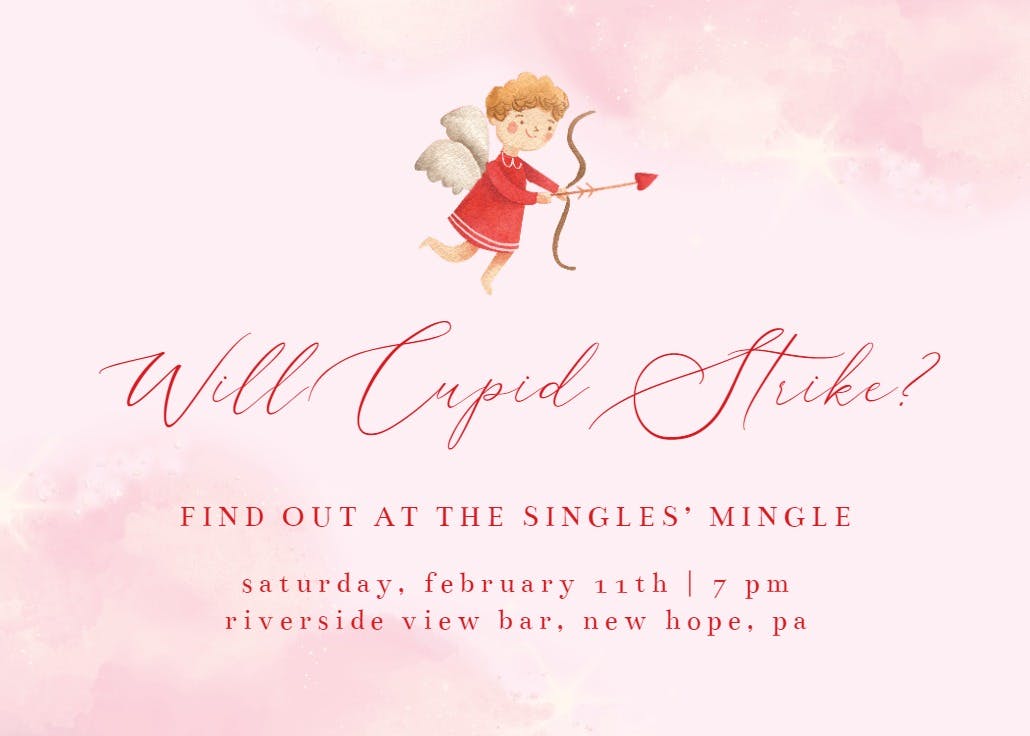 Cupids strike - invitación para san valentín