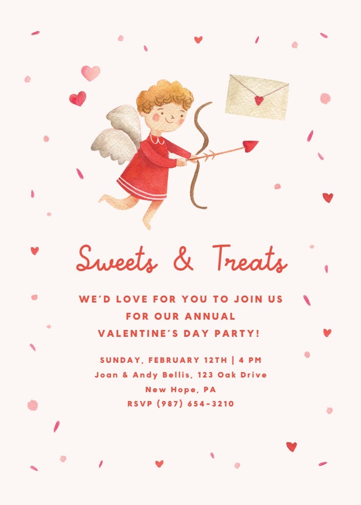 Cupid’s strike - valentine's day invitation