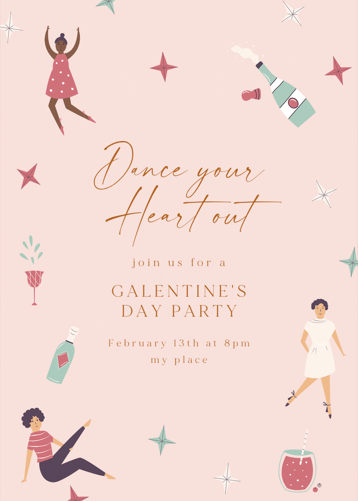 Dance bash - valentine's day invitation