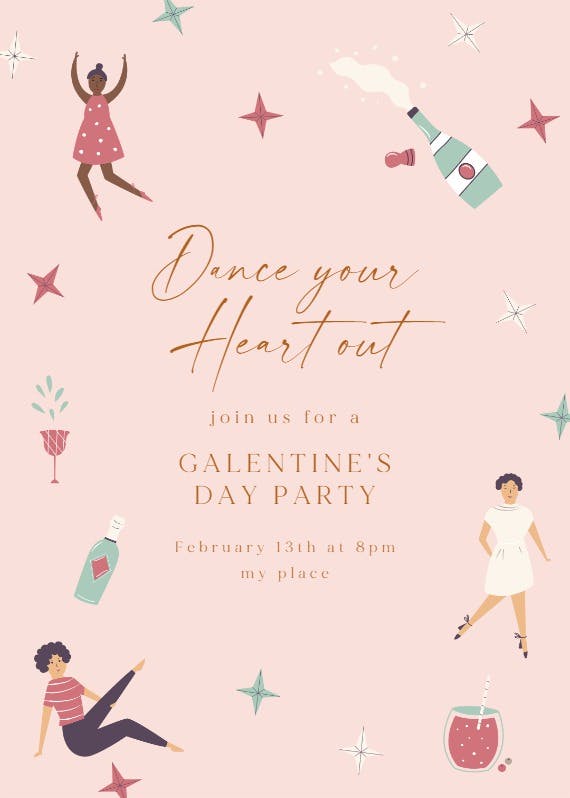 Dance bash - valentine's day invitation