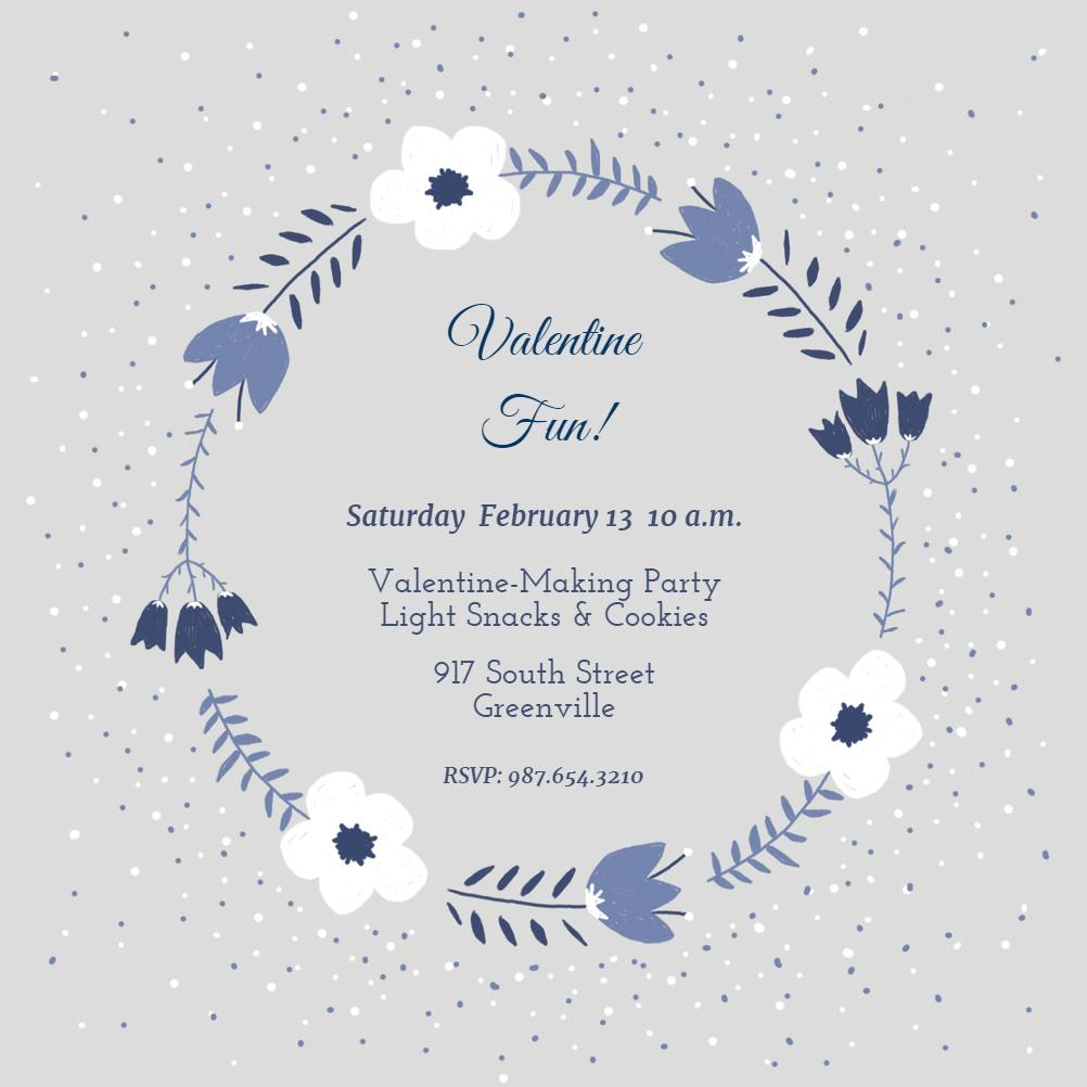 Flower fun - valentine's day invitation