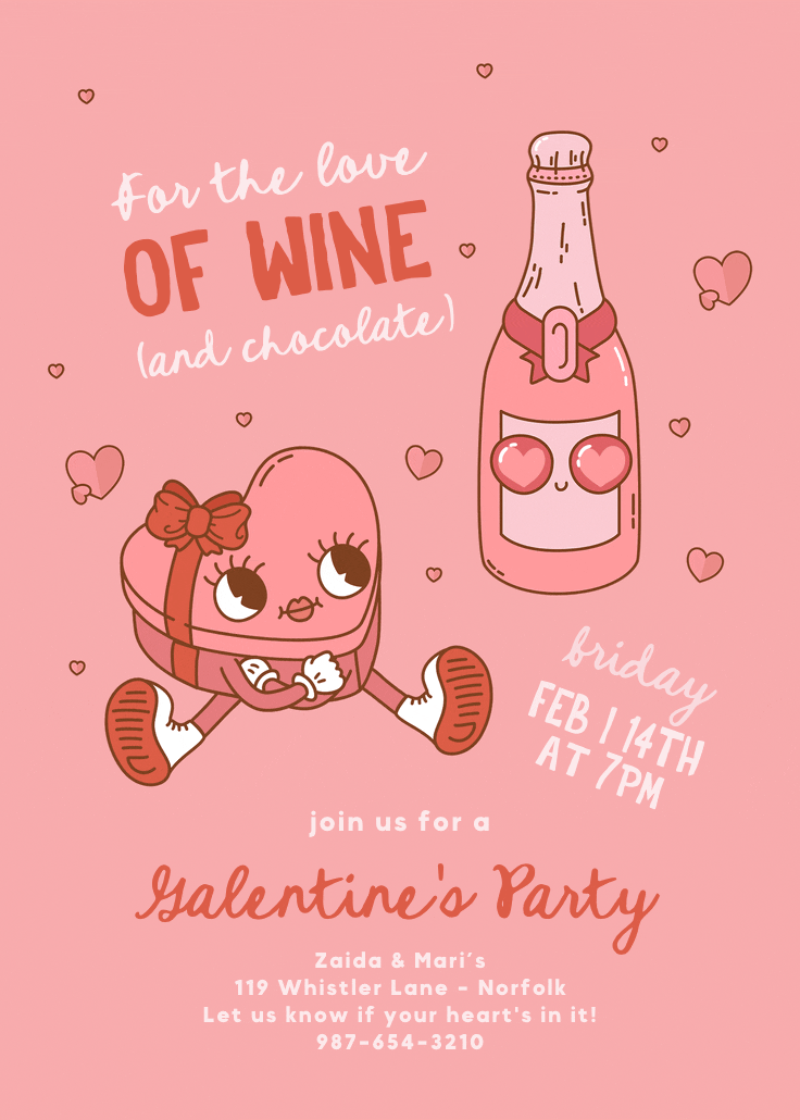 Glam treats - valentine's day invitation